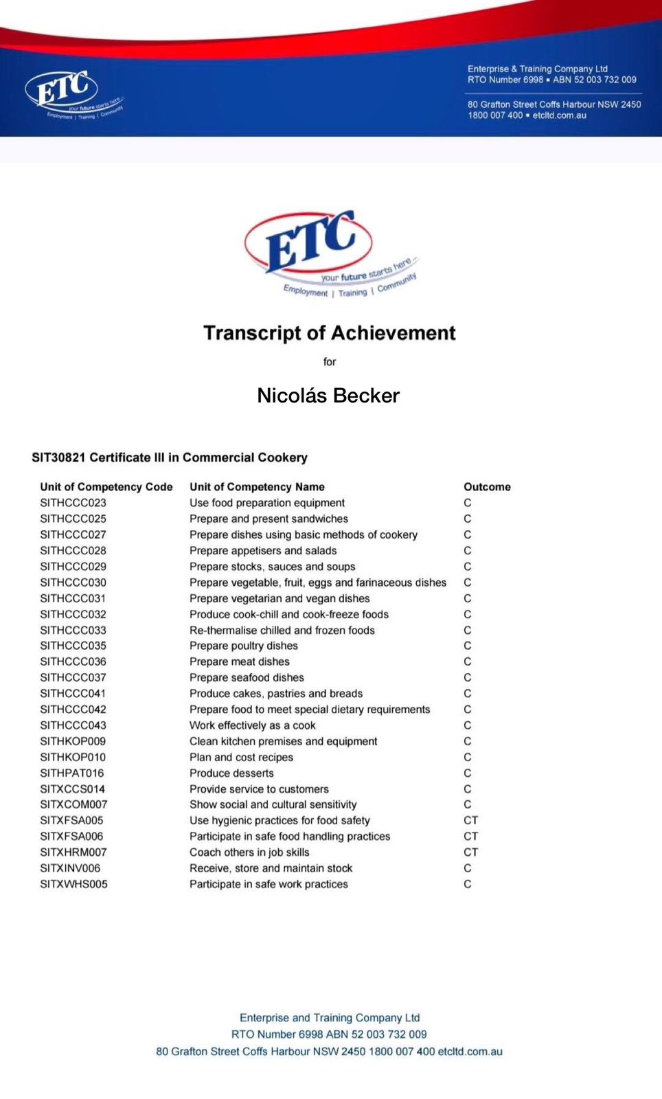 Transcript of Achievement